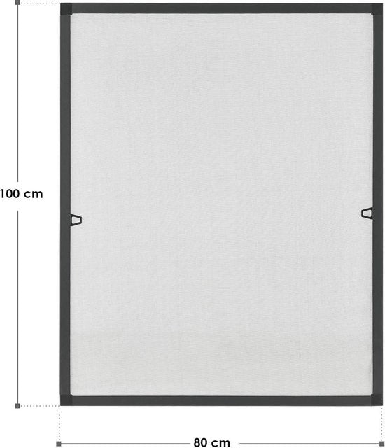 Juskys Fliegengitter / Fensterschutz / Jalousie - 80 x 100 cm - Schwarz - inkl. Befestigungsmaterial