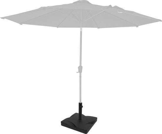 VONROC Sonnenschirmsockel - quadratisch - 20kg - 42 x 42 cm - Schwarz