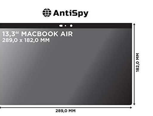 AntiSpy-Datenschutzfolie für MacBook Air 13" – magnetisch – wiederverwendbar