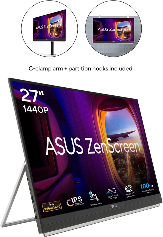 Gaming-Monitor Asus 90LM0AU5-B01A71 27" Quad HD
