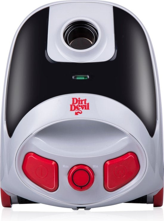 Dirt Devil Staubsauger mit Beutel DD2001 - HEPA 10 Filter - 2 Aufsätze - 800W - Grau/Rot