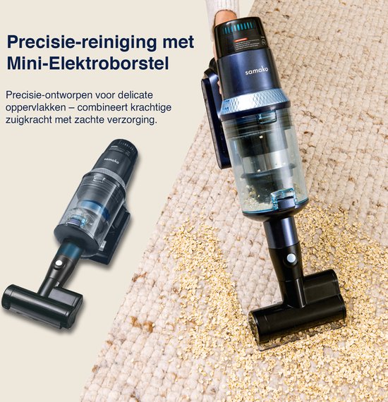 Staubsauger CleanDetect 450W - Dustbuster - Kabellos - 4 Aufsätze - Staubsauger - Beutellos auf Batterie - Samako