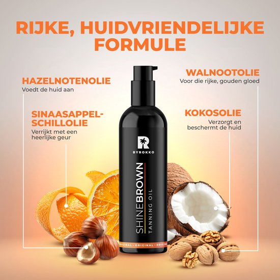 BYROKKO – Shine Brown Oil – XXL-Bräunungsbooster-Öl – 150 ml