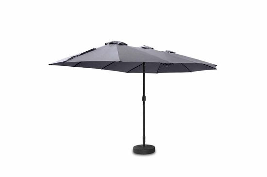 Feel Furniture – Toscano – Großer Sonnenschirm – Twin – 4,5 Meter – Dunkelgrau