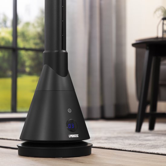 Princess Turmventilator 348700 – Intelligenter Heiz- und Kühl-Turm – 2-in-1-Design – App-gesteuert – Timer-Funktion – 102 cm – Schwarz