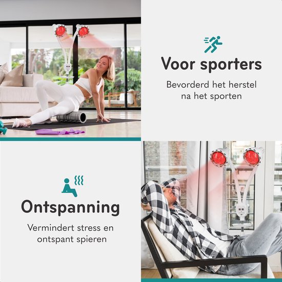 Soft & Silky Infrarotlampe 2 Köpfe - drehbar - Infrarot - Therapie - Decke - Lampe - Heizpaneel - Heizung