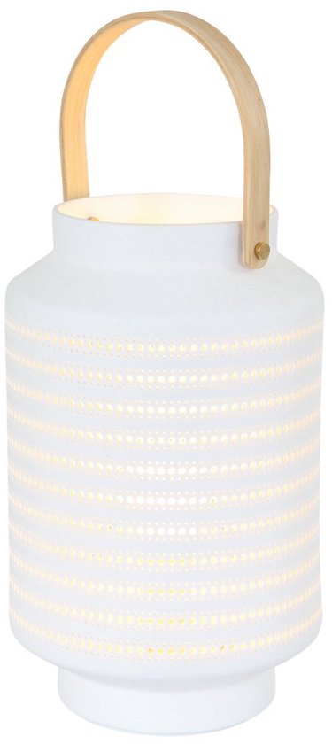 Anne Lighting Tischlampe Porcelain – weiß – Porzellan – 14 cm – E14-Fassung – 3058W