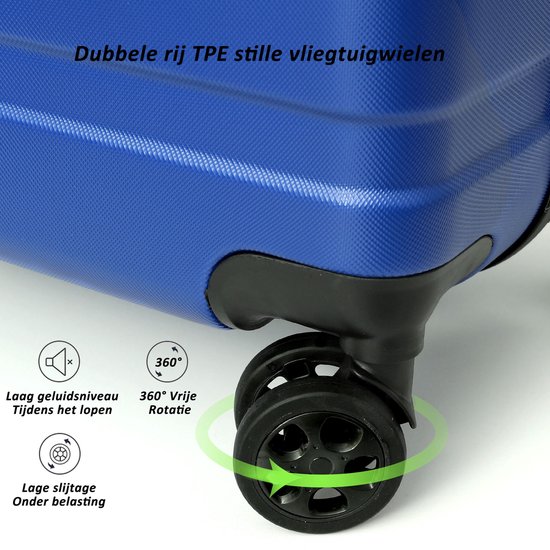 TAN.TOMI Reisekoffer 65 l – Hartschale aus ABS – 4 Rollen – TSA-Zahlenschloss