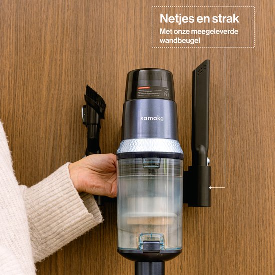 Staubsauger CleanDetect 450W - Dustbuster - Kabellos - 4 Aufsätze - Staubsauger - Beutellos auf Batterie - Samako