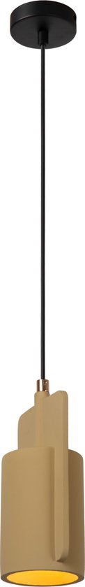 Lucide NINJA – Hängeleuchte – Ø 11,5 cm – 1xE27 – Gelb – Japandi