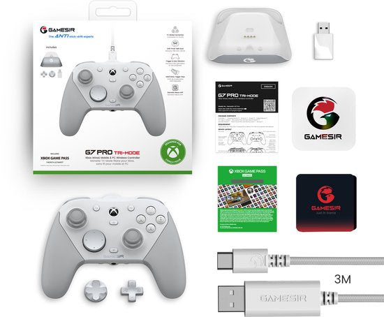 GameSir G7 Pro – Kabelgebundener Controller – Hall-Effekt – Xbox Series X/S, Xbox One, PC und Android – Weiß