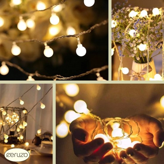 Ceruzo Party Lights 16 Meter - 80 Lichter - Partyzelt - Warm White-LED- Außenbeleuchtung