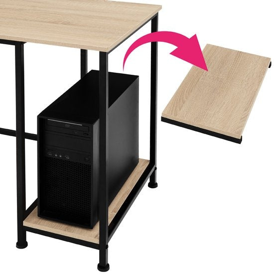 tectake - Schreibtisch Hamilton Industrieleuchte - Eckschreibtisch - 404232