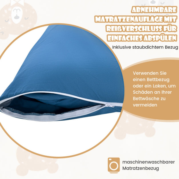 Coast Bodenmatratze - Mikrofaser & Polyester - Inkl. Tragetasche - 140 x 200cm - Blau