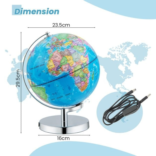 Coast Beleuchteter Globus - Globus Nachtlicht mit Sternbildern - 23 cm - Blau
