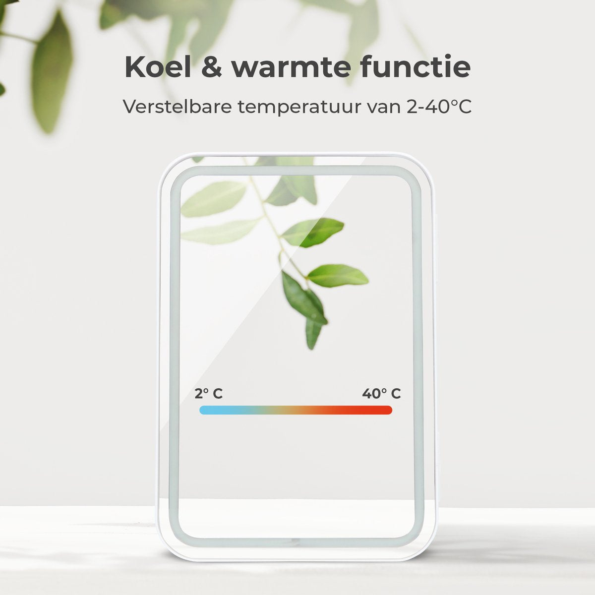 Soft & Silky Hautpflege-Kühlschrank - Inkl. Led-Spiegel - Mini - Make-up Organizer - Make-up Kühlschrank - Kosmetik & Hautpflege