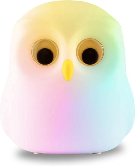 Vulpes Goods® Kinder-Nachtlicht - 8 LED-Farben & Weiß - Babyzimmer-Nachtlicht - Eule - USB wiederaufladbar - Dimmer - Timer - Kabellos - Kinderfreundlich