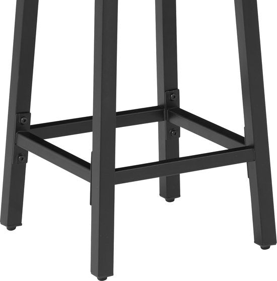 tectake - 2er Set Barhocker "Corby" - industriell - dunkelbraun - 404332