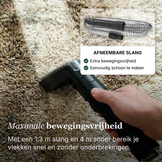 Motionflow Teppichreiniger Go! – Leistungsstarker Flecken- und Polsterreiniger mit 16 kPa – Reinigungsgerät für Sofas, Fußböden, Autos und Teppiche – Teppichreiniger