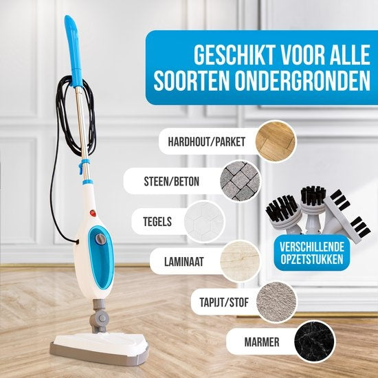 Strex - 12 in 1 Dampfreiniger & Händetrockner - Dampfreinigungsmaschine - für harte/weiche Oberflächen