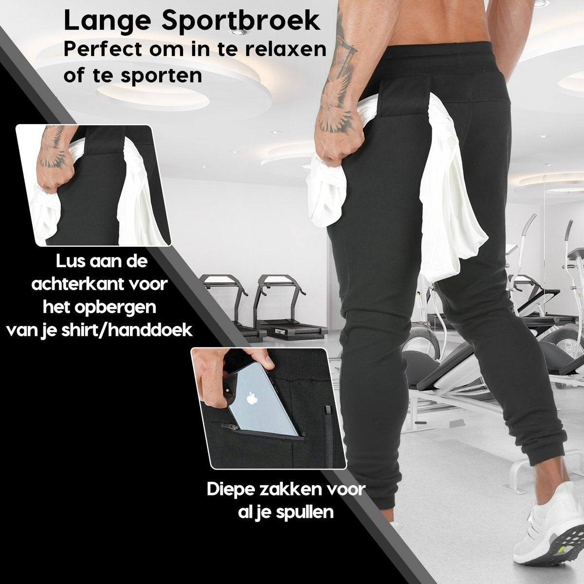 MWÂ¬Ã† - Herren-Trainingshose - Herren-Sweatpants - Lange Sporthose - Hose mit Taschen - Größe XL
