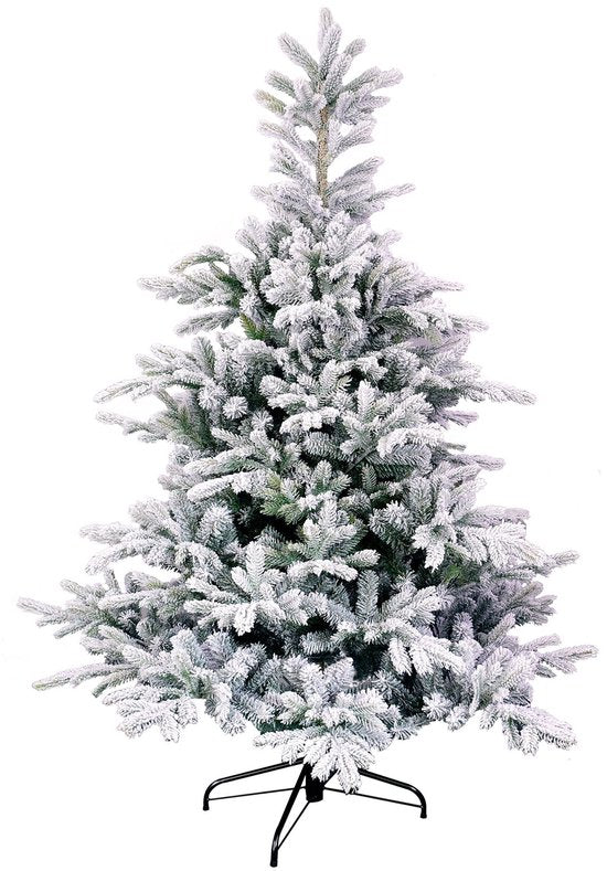 Black Box Trees Grimshaw Baum – Weihnachtsbaum mit Frost- und Schneeeffekt – Weihnachtsdekoration für den Innenbereich – Kunstbaum mit Scharnierkonstruktion – H 215 x Ø 152 cm – Grün