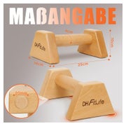 DH FitLife Push-up-Griffe aus Holz – 2er-Set – Buche – max. 200 kg
