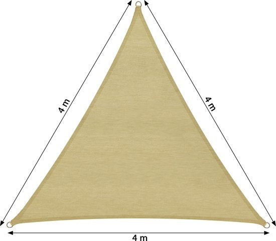 tectake - Dreieckige Markise 400 x 400 x 400 cm - 402603