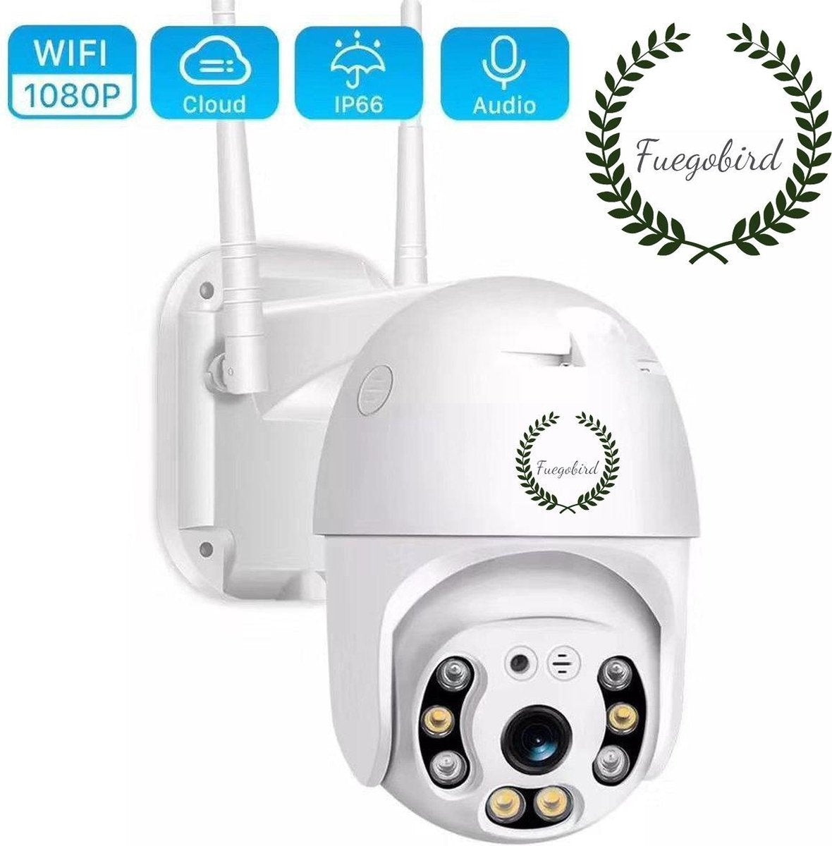 Fuegobird Wifi Smart Wasserdicht IP66 IP Kamera - Outdoor - Drehen und Neigen - Unterstützung 2.4G/5G WIFI - 1080P - PTZ IP Kamera