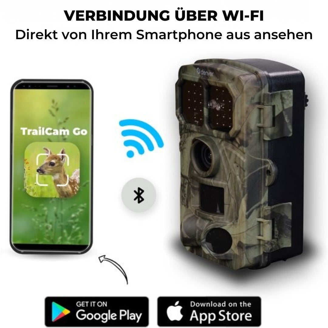 Denver Wildkamera mit Nachtsicht und WiFi - 4K Ultra HD - LCD-Bildschirm - Wasserdicht - WCT8026