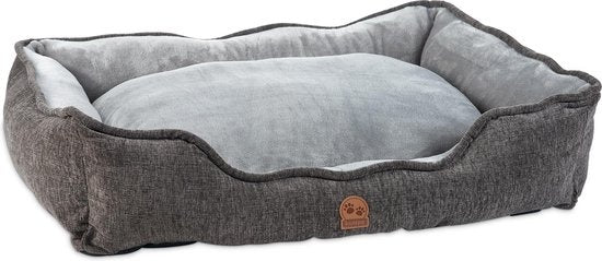 Kustaa Luxus-Hundekorb - 90x69CM - Waschbar - Rutschfest - Superweich - Größe XL - Dunkelgrau