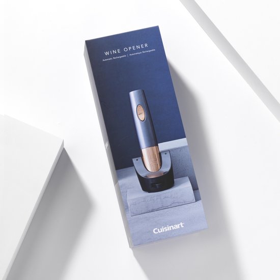 Cuisinart – Elektrischer Korkenzieher – Wiederaufladbarer Weinöffner – Flaschenöffner – Schwarz