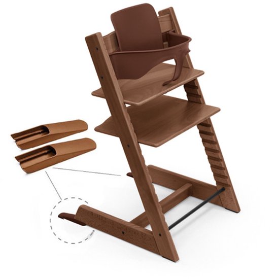 Tripp Trapp-Stuhl von Stokke, Warm Brown – verstellbarer, umbaubarer Stuhl für Kleinkinder, Kinder und Erwachsene – praktisch, bequem und ergonomisch – klassisches Design