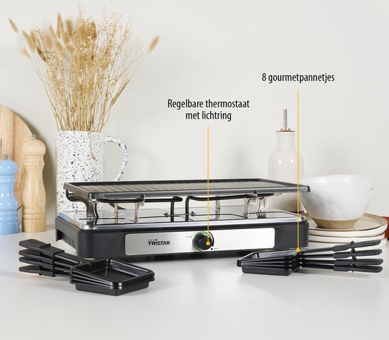 Tristar Gourmet Set - RA-2746 - 1400W - Griddle 8 Personen - Inkl. 8 Pfannen - PFAS-frei