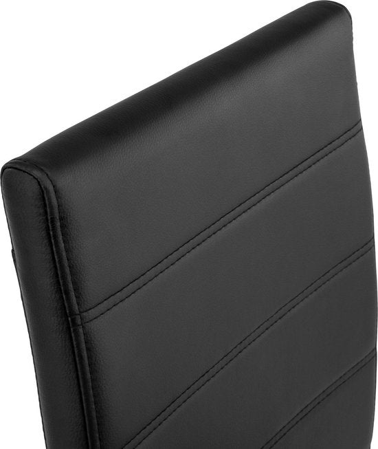 Tectake 2er-Set Esszimmerstühle - Schwarz