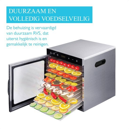 Wartmann 2110 DH Lebensmitteltrockner, Trockenschrank, Dehydrator, Edelstahl, 10-lagig.