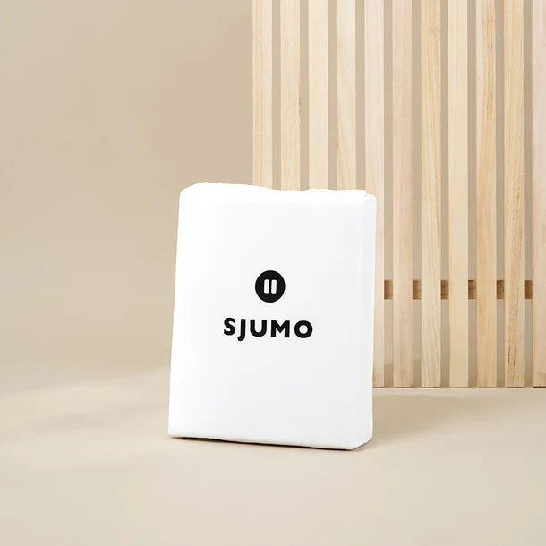 Sjumo - Seidenglattes Spannbetttuch - 90x200/210 cm - Weißer Baumwollsatin - Hochwertiger Glanz & Seidenweich - Antiallergisch & Atmungsaktiv - Komfort in Luxushotelqualität