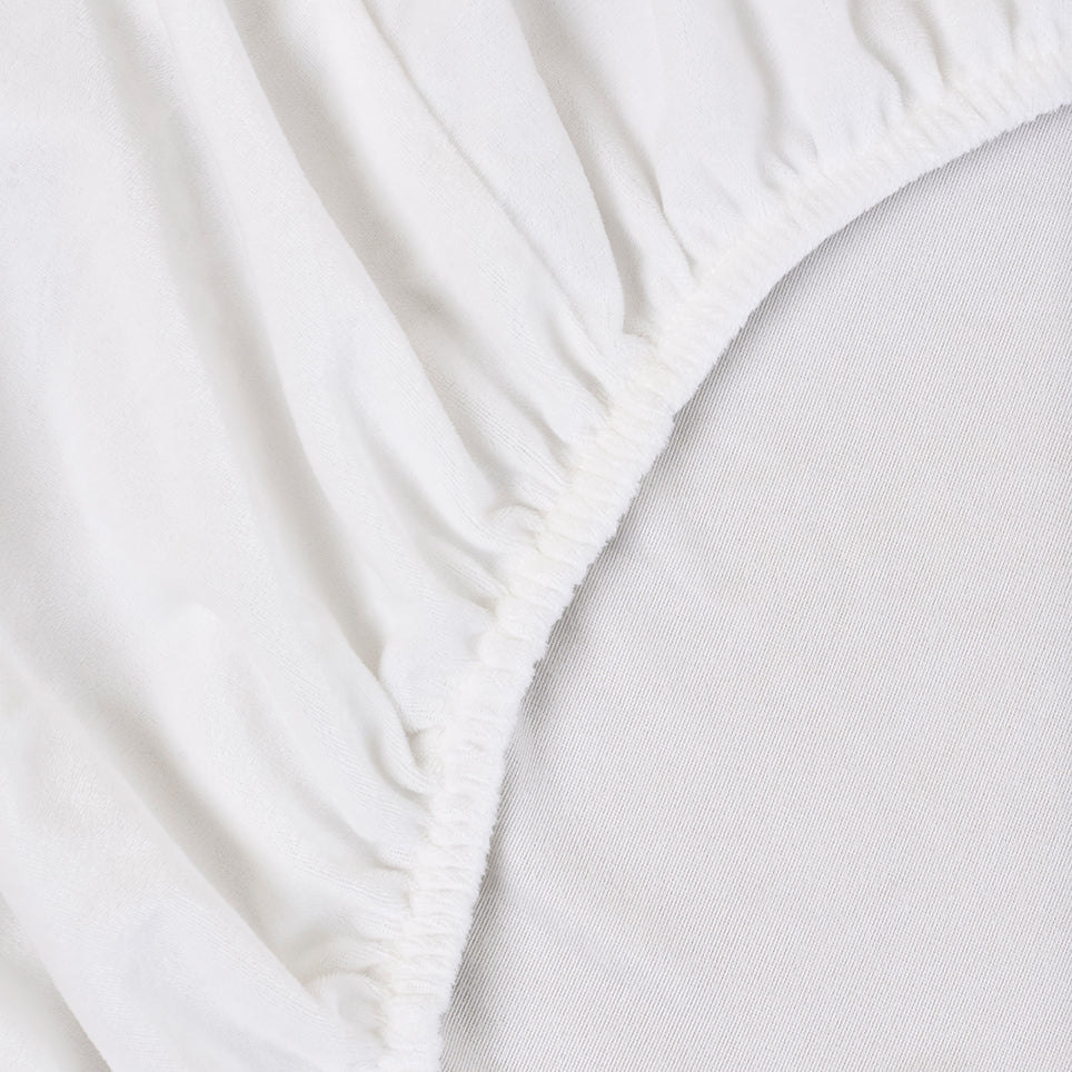 Sjumo Splittopper Spannbetttuch Seidenglatt - 200 x 210/220 cm - Fresh White