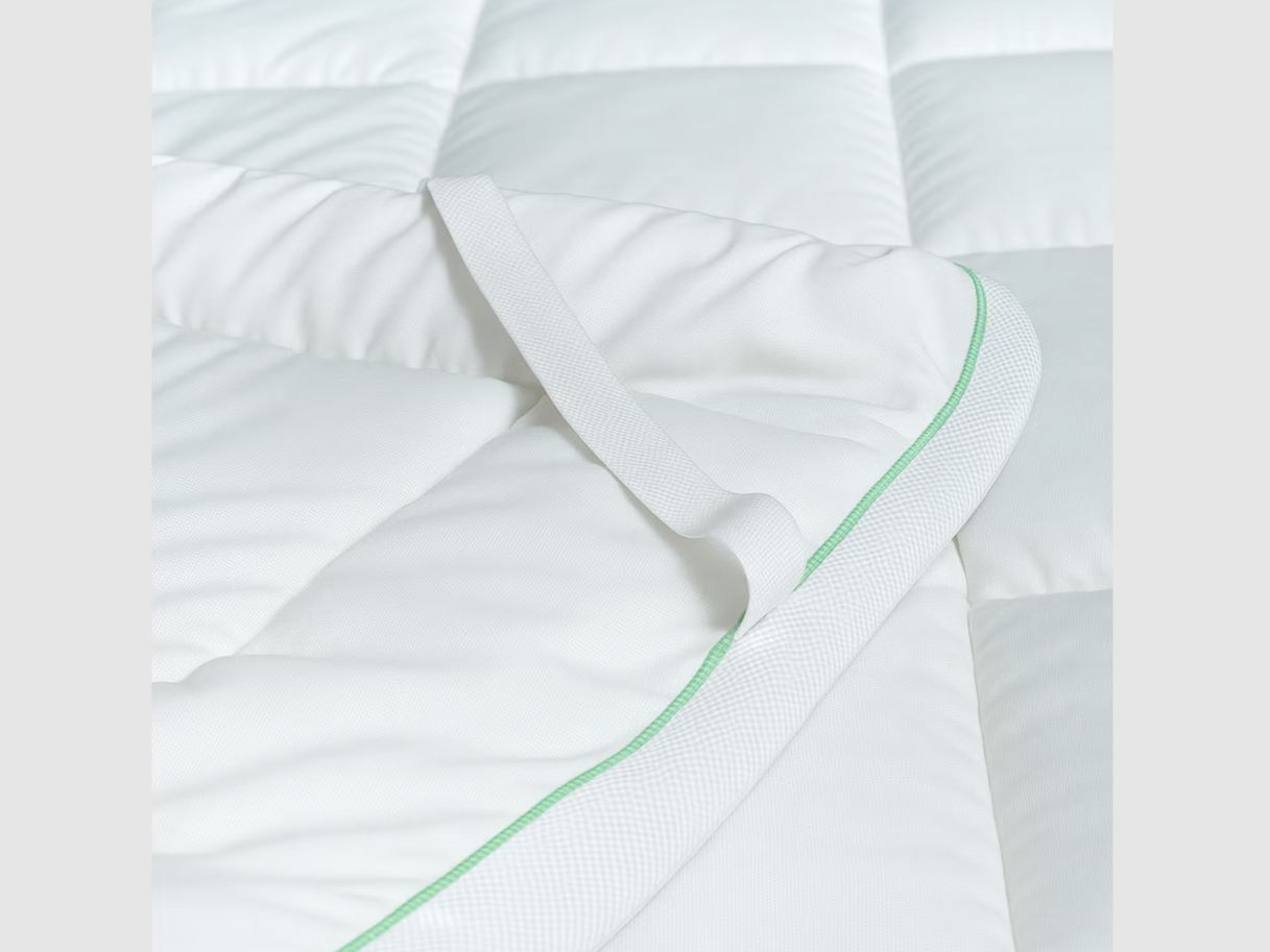 Zydante - Bamboo Topper - 160 x 200 cm - Waschbar - Atmungsaktiv - Weiß
