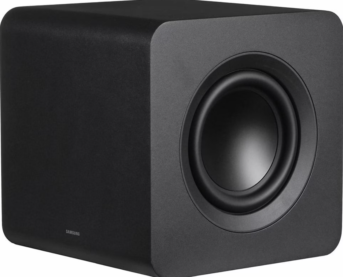 Samsung - Q-Series Soundbar & Wireless Subwoofer - HW-QS700F - Cinematic Dolby Atmos - Q-Symphony & SpaceFit Sound - Schwarzes Metall & Kunststoff