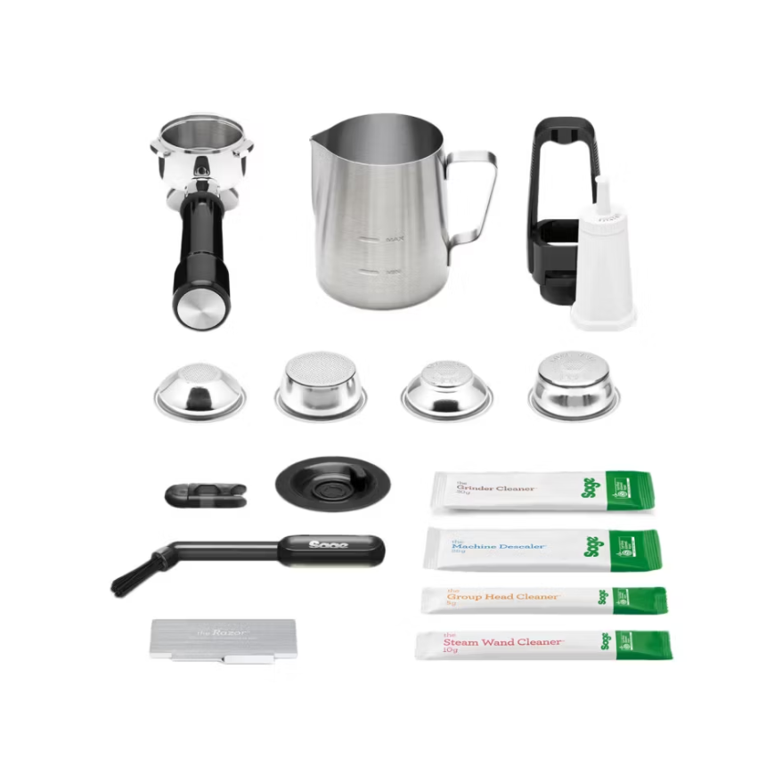 Sage de Barista Impress Touch Kaffeemaschine - Edelstahl - 36 x 34 x 41,5 cm - Farbe: Meersalz