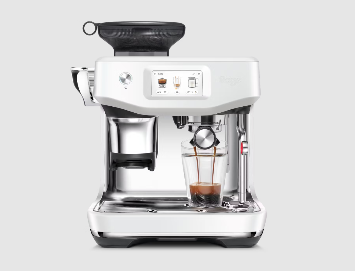 Sage de Barista Impress Touch Kaffeemaschine - Edelstahl - 36 x 34 x 41,5 cm - Farbe: Meersalz