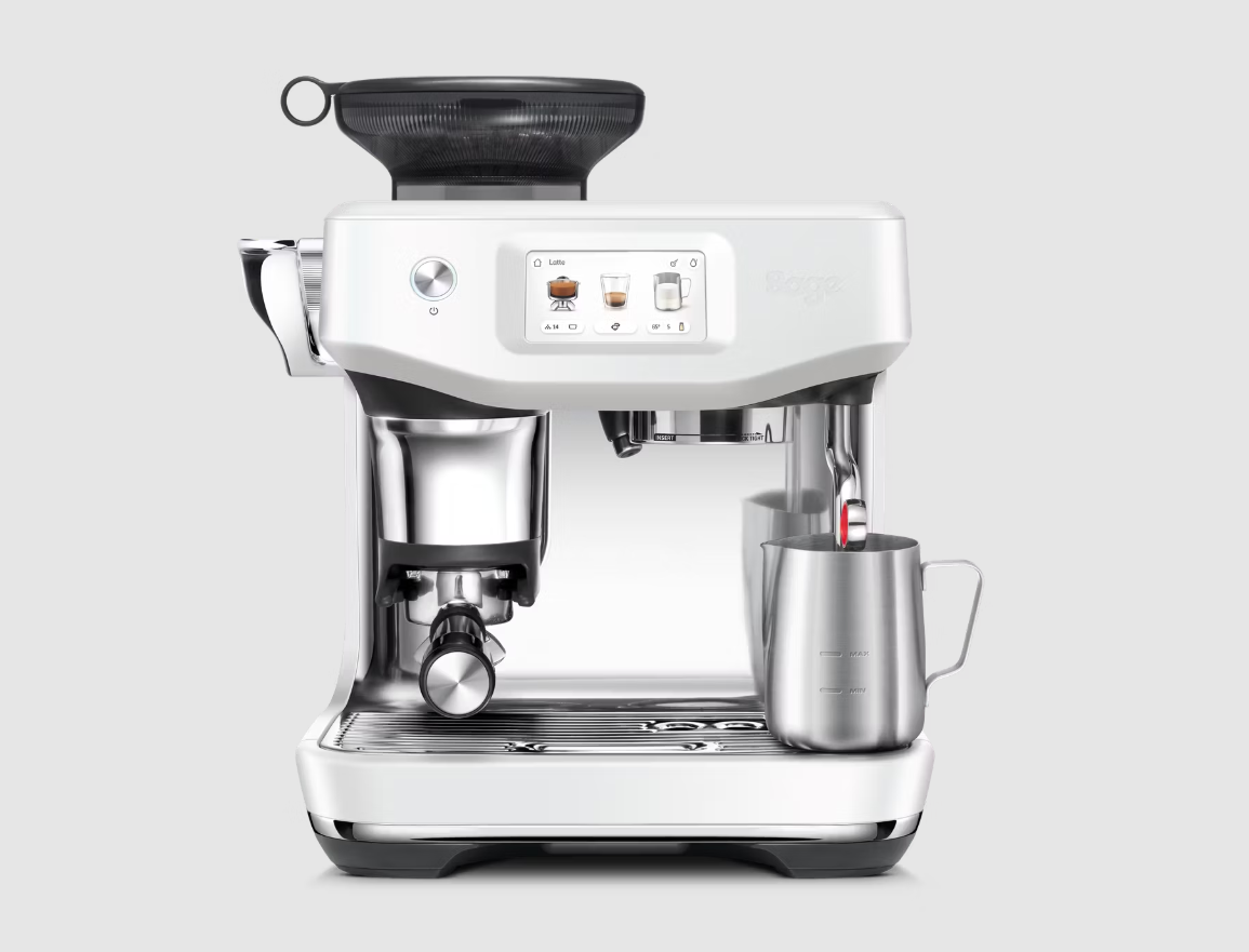 Sage de Barista Impress Touch Kaffeemaschine - Edelstahl - 36 x 34 x 41,5 cm - Farbe: Meersalz