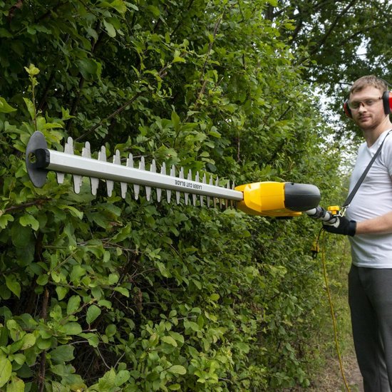 Powerplus Elektrische Teleskop-Heckenschere POWXG2044 – Elektrische Heckenschere mit 550 W, 550 mm lange Klinge
