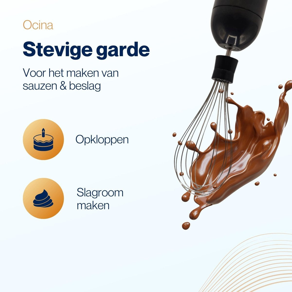 Ocina Stabmixer-Set - 5-in-1 Mixer mit Zerkleinerer - 800W - 600ML - Edelstahl/Schwarz