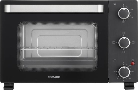 Tomado TEO2101B – Freistehender Backofen – Elektrobackofen – 21 Liter – Timer bis zu 60 Minuten – Schwarz