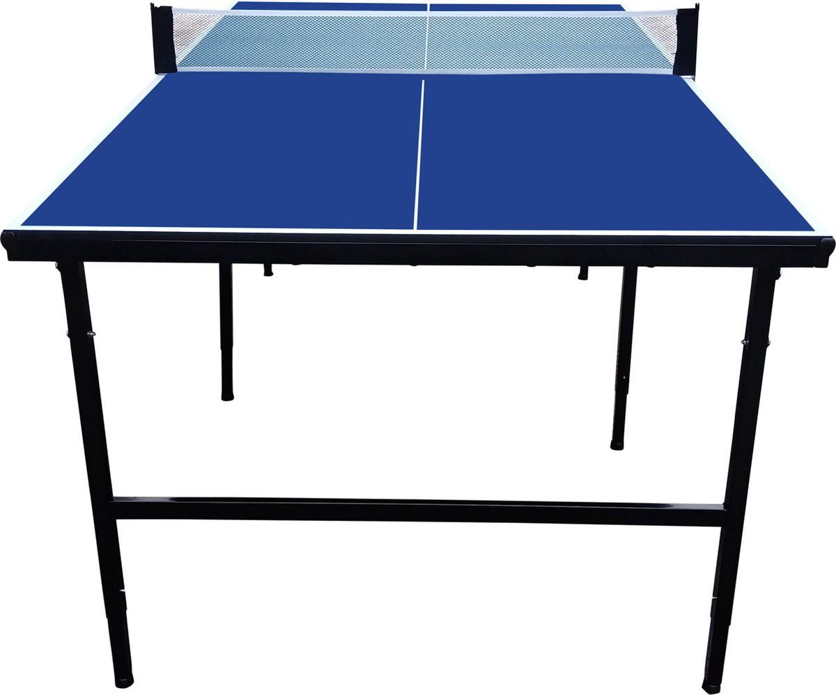 Cougar Tischtennistisch Midi 1800 – Tragbar und zusammenklappbar – 180 x 102 x 65/76 cm – Blau