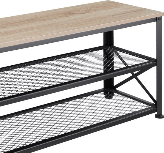 tectake - Schuhregal Blackpool - Schuhschrank - Industrieleuchte - 101 x 30,5 x 45,5 cm - 404290
