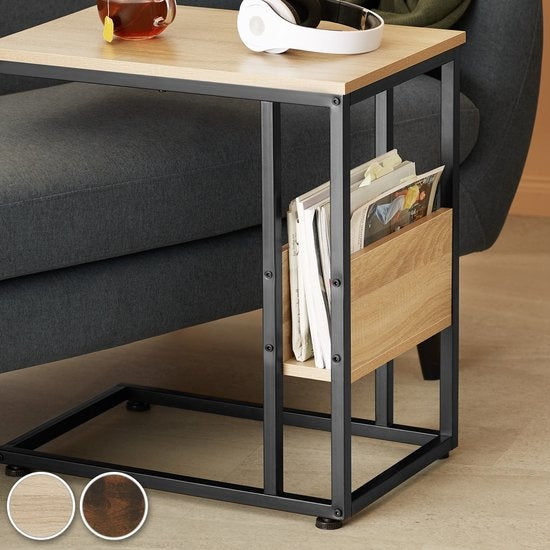 tectake - Beistelltisch Wigan Industrie dunkel- Abmessung 55 x 36,5 x 60 cm - 404277