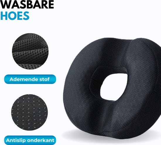 Softsie Donut Sitzkissen orthopädisch & ergonomisch für Auto und Bürostuhl - Steißbeinkissen - Ringkissen - Sitzringkissen - für Hämorrhoiden, Piercing und Steißbein